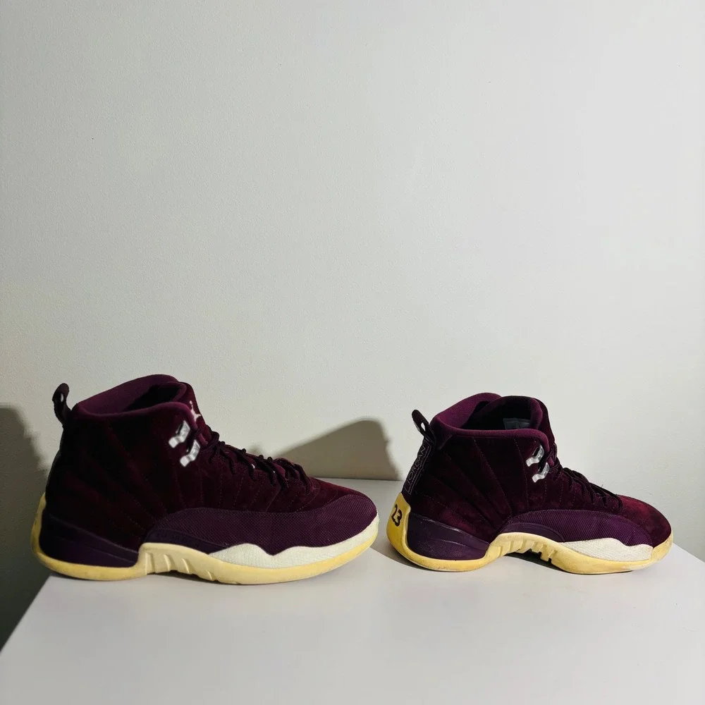 Nike Air Jordan 12 Retro BG Bordeaux Shoes‎ Sneakers 153265-617 Size 10